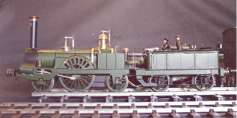 Photo of Model locomotive 4-4-2 Megatherium at Kidderminster LNWR open day 2015